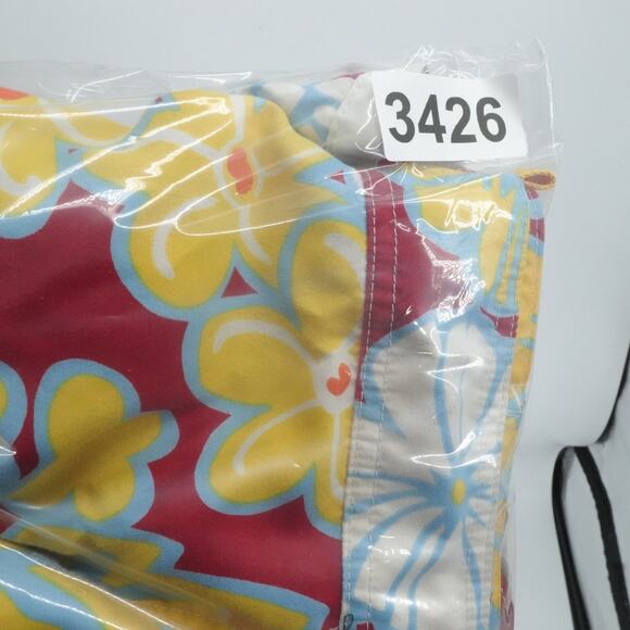 VTG Abercrombie Fitch Shorts Mens 36 Red Floral Hawaiian Swim Trunks Boardshorts - Picture 13 of 13